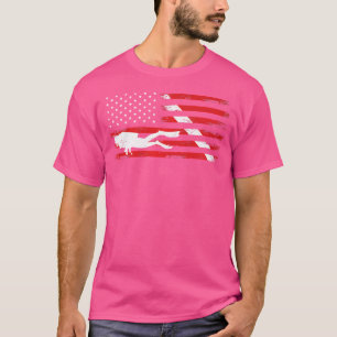 Camiseta Bandera de buceo Scuba Buceando Bandera Americana