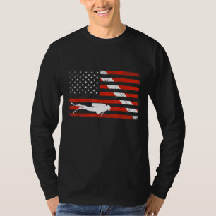 Camiseta Bandera de buceo Scuba Buceando Bandera Americana