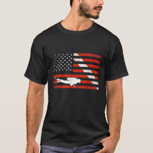 Camiseta Bandera de buceo Scuba Buceando Bandera Americana