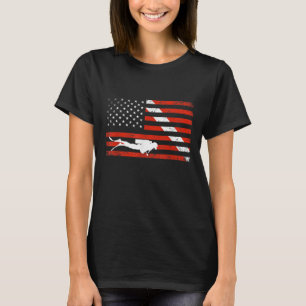 Camiseta Bandera de buceo Scuba Buceando Bandera Americana