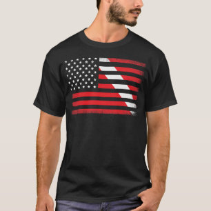 Camiseta Bandera de buceo Scuba Buceando Bandera Americana
