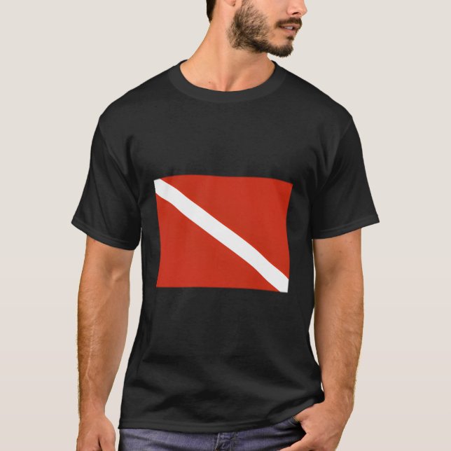 Camiseta Bandera de buceo Scuba Buceo (Anverso)