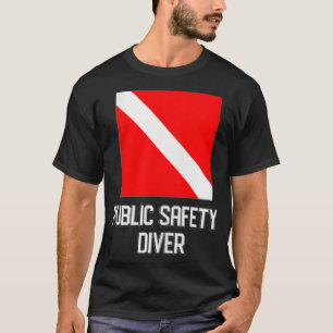 Camiseta Bandera de buceo SCUBA Búsqueda de rescates de buc