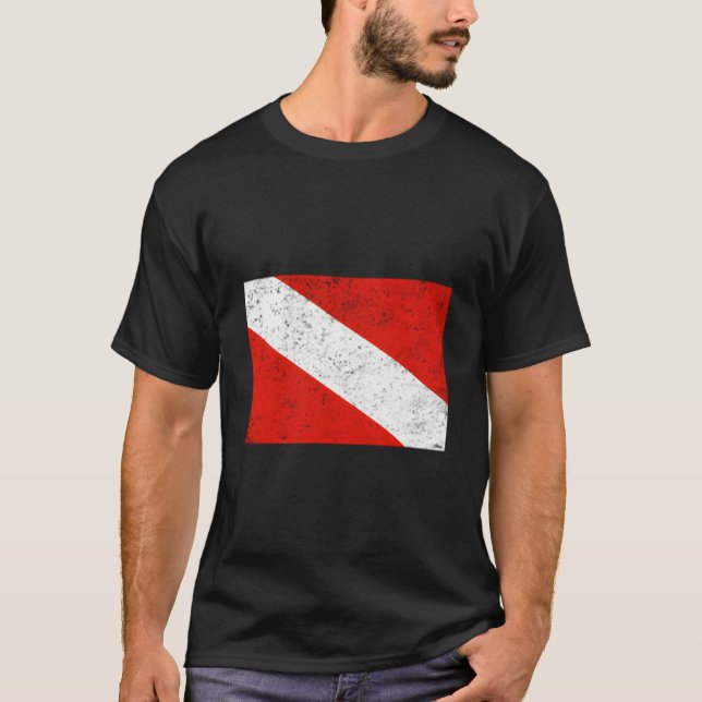 Camiseta Bandera de Buceo Scuba Diving (Anverso)