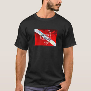 Camiseta Bandera de buceo Scuba máscara de buceo Snorkel Sc