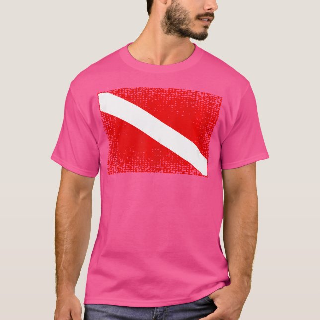 Camiseta Bandera de buceo usada para buceo (Anverso)