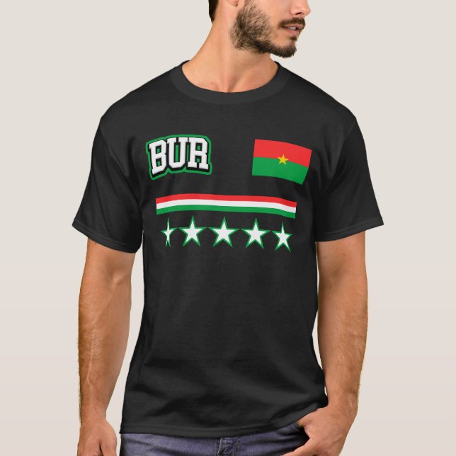 Camiseta Bandera de Burkina Faso (Anverso)