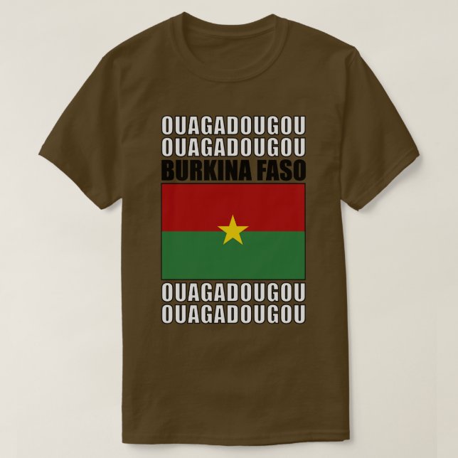 Camiseta Bandera de Burkina Faso (Diseño del anverso)