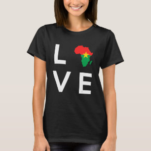 Camiseta Bandera de Burkina Faso Ama el continente africano