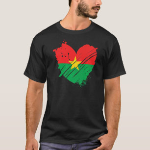 Camiseta Bandera de Burkina Faso me encanta que está en mi 