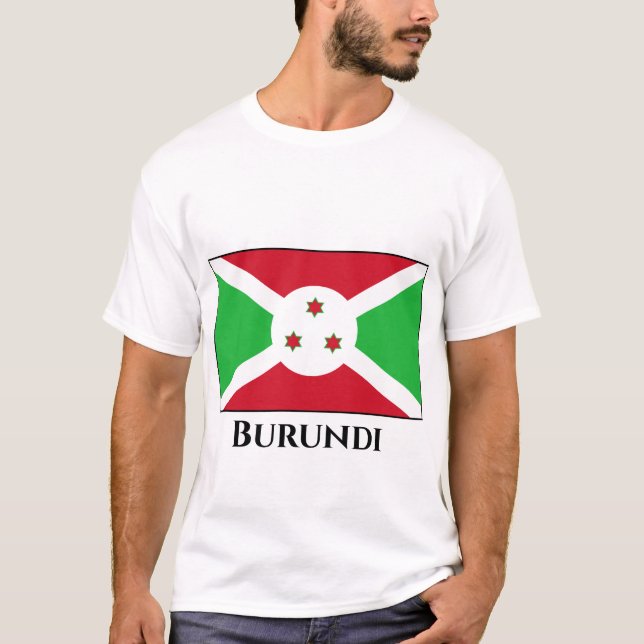 Camiseta Bandera de Burundi (Anverso)