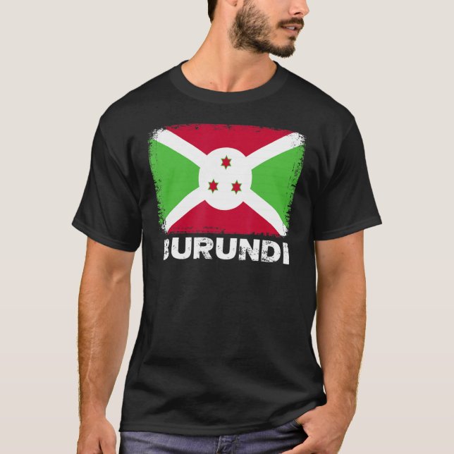 Camiseta Bandera de Burundi apoya a hombres burundeses (Anverso)