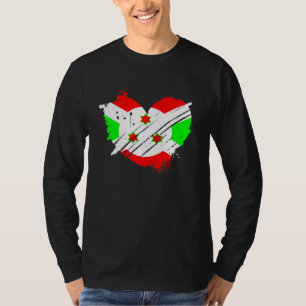 Camiseta Bandera de Burundi me encanta Burundi, está en mi 