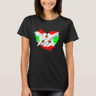 Camiseta Bandera de Burundi me encanta Burundi, está en mi