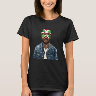 Camiseta Bandera de Burundi para hombres souvenirs Cap Boy
