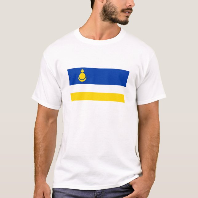 Camiseta Bandera de Buryatia Patriótica (Anverso)