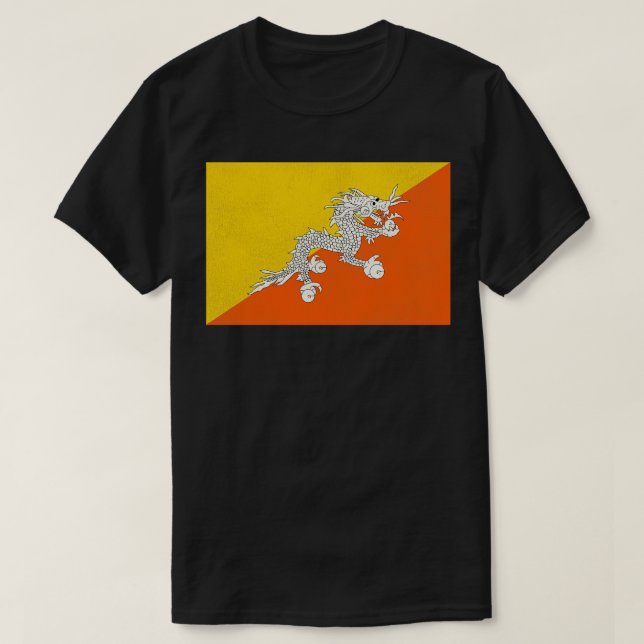 Camiseta Bandera de Bután (Diseño del anverso)