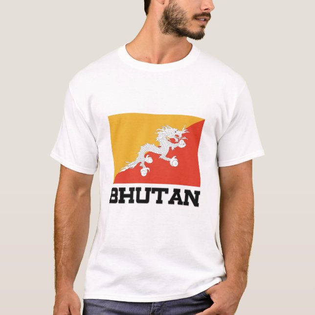 Camiseta Bandera de Bután (Anverso)