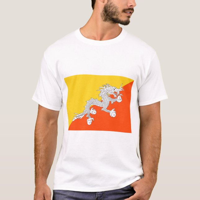 Camiseta Bandera de Bután (Anverso)