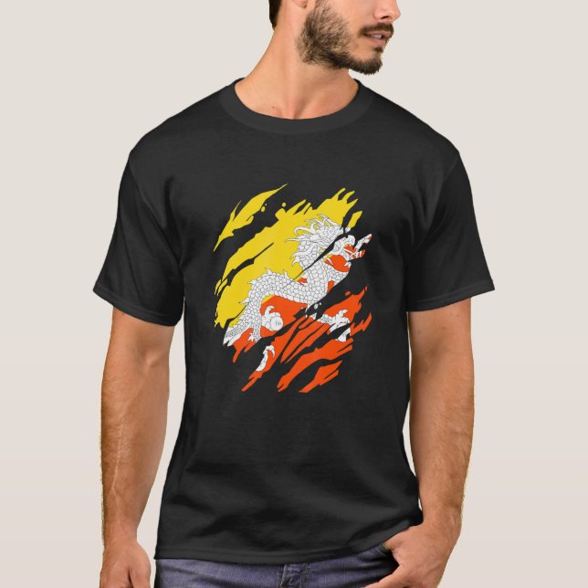 Camiseta Bandera de Bután 2 (Anverso)