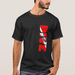 Camiseta Bandera de buzo bajo buceo