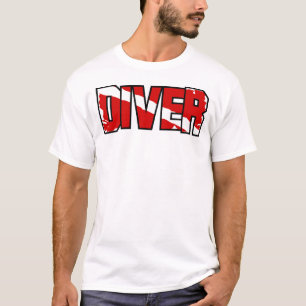 Camiseta Bandera de buzo bajo desgastada por el clima