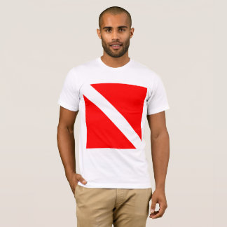 Camiseta Bandera de buzo Bandera de buceo Buzo abajo