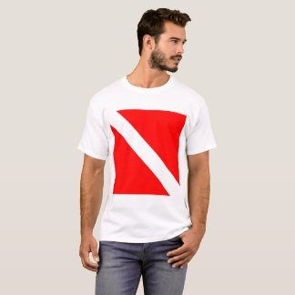 Camiseta Bandera de buzo Bandera de buceo Buzo abajo