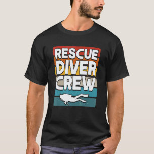 Camiseta Bandera de buzo Rescate Buceador Tripulación Scuba