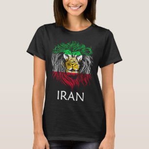 Camiseta Bandera de cabeza de león iraní Irán