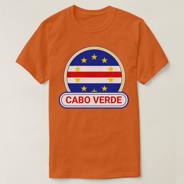 Camiseta Bandera de Cabo Verde (Diseño del anverso)