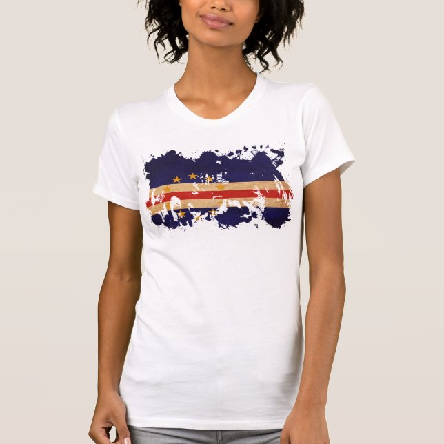 Camiseta Bandera de Cabo Verde (Anverso)