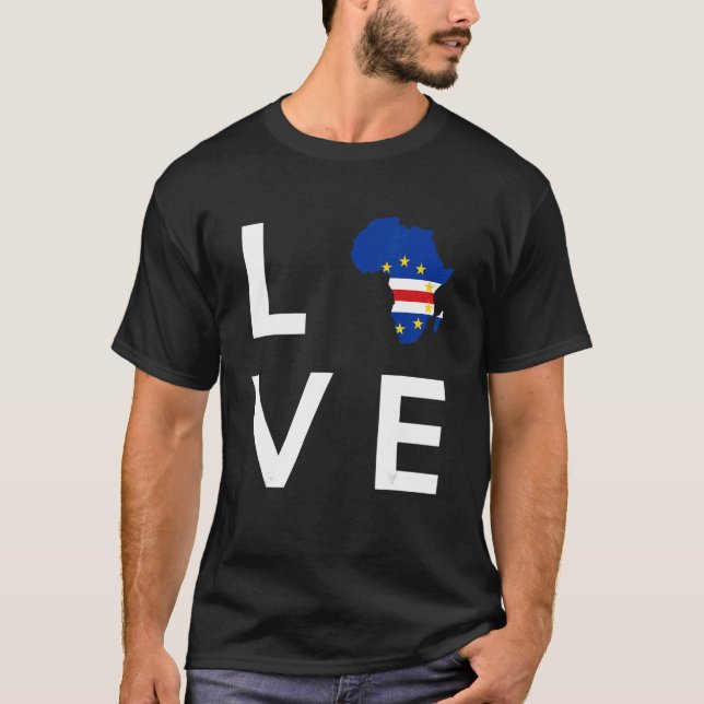 Camiseta Bandera de Cabo Verde ama continente africano por  (Anverso)