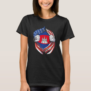 Camiseta Bandera de Cabo Verde Estadounidense Orgulloso de 