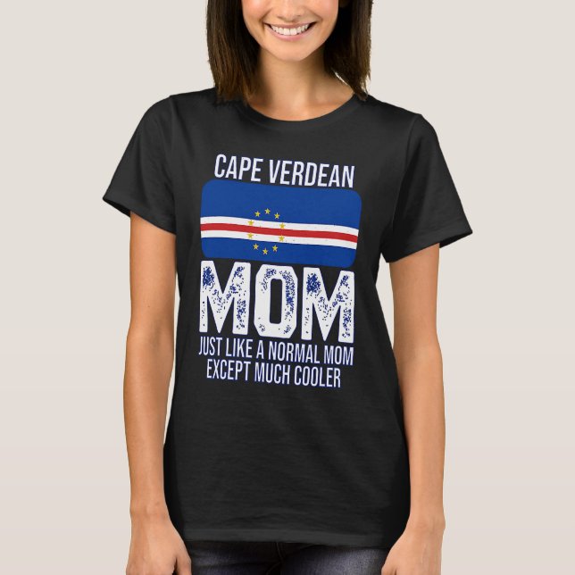 Camiseta Bandera de Cabo Verde para el Día de la Madre (Anverso)