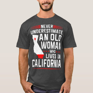 Camiseta Bandera de California Vieja Mujer Cali