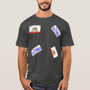 Camiseta Bandera de California y patente de California