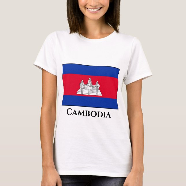 Camiseta Bandera de Camboya (Anverso)