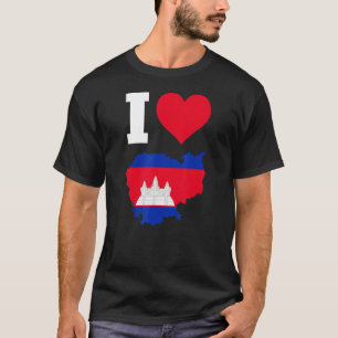 Camiseta Bandera de Camboya a la que amo Camboya
