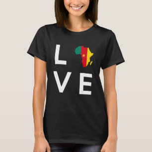 Camiseta Bandera de Camerún ama al continente africano
