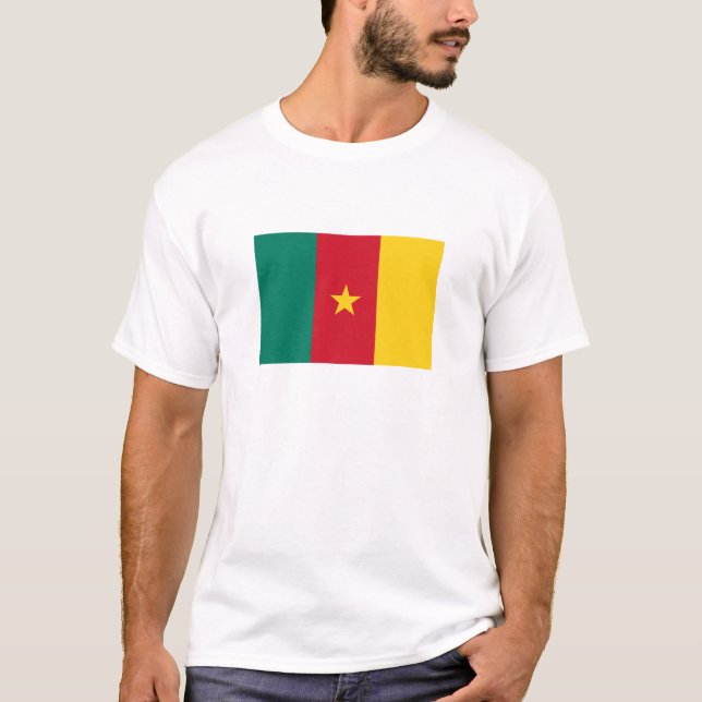 Camiseta Bandera de Camerún Patriótico (Anverso)