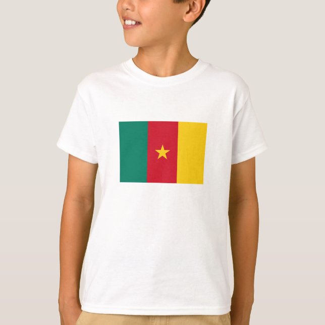 Camiseta Bandera de Camerún Patriótico (Anverso)