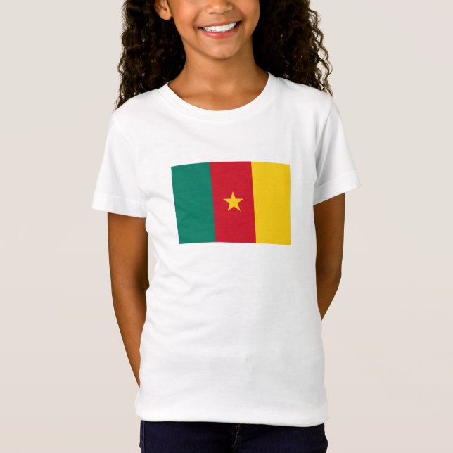 Camiseta Bandera de Camerún Patriótico (Anverso)