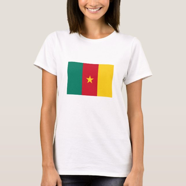 Camiseta Bandera de Camerún Patriótico (Anverso)