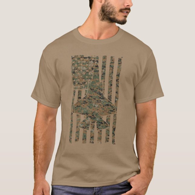 Camiseta Bandera de camo del avión F-35B Lightning II Jet (Anverso)