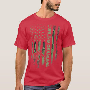 Camiseta Bandera de camo estadounidense Orgullosa de curar