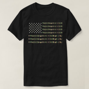 Camiseta Bandera de camuflaje militar de EE. UU. 