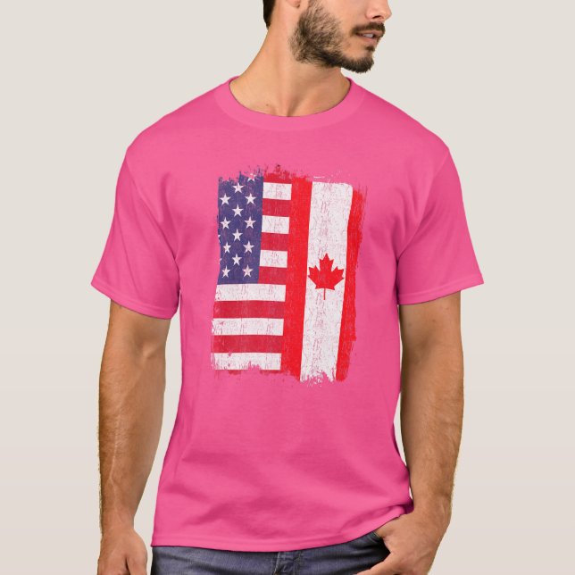 Camiseta Bandera De Canadá Americano Canadiense (Anverso)