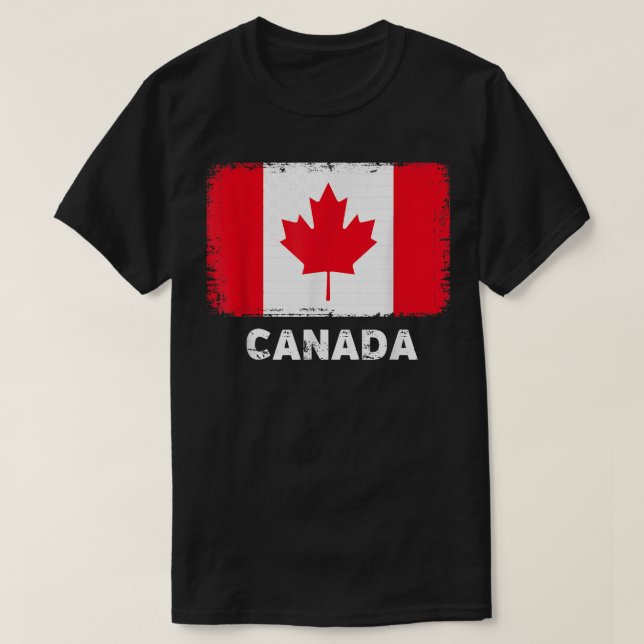 Camiseta Bandera de Canadá apoya regalo de hombres canadien (Diseño del anverso)