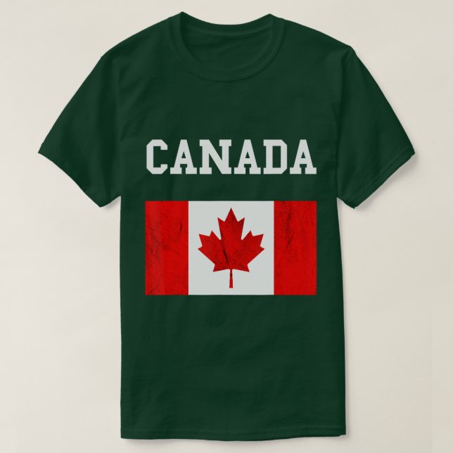 Camiseta Bandera de Canadá Bandera de Canadá Rodea Maple Le (Diseño del anverso)